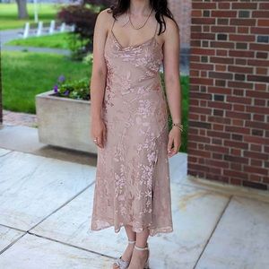 Gaia Floral Jacquard Midi Dress by ASTR The Label